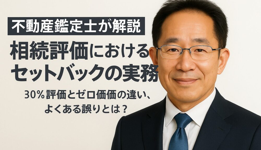 不動産鑑定士が解説：相続評価におけるセットバックが必要な土地の評価方法