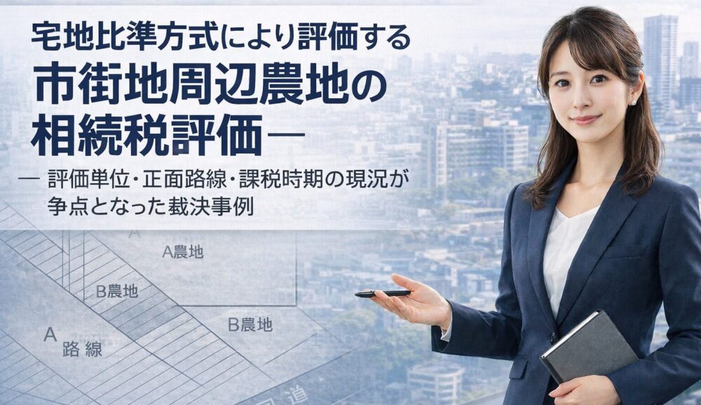 宅地比準方式により評価する市街地周辺農地の相続税評価― 評価単位・正面路線・課税時期の現況が争点となった裁決事例
