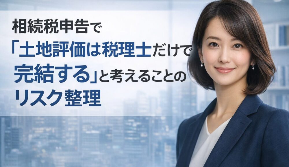 相続税申告で「土地評価は税理士だけで完結する」と考えることのリスク整理